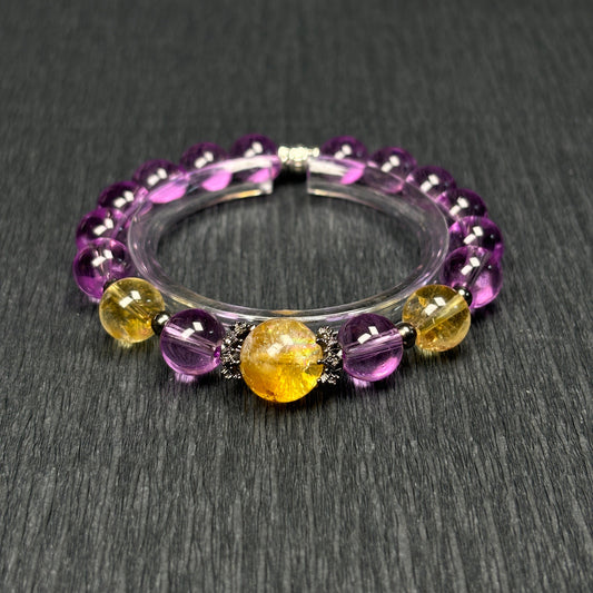 The combination of amethyst and citrine, super stylish and individual design!