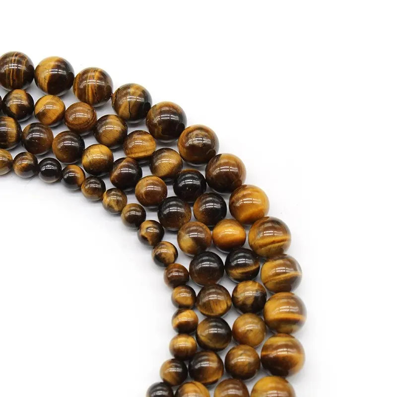 Yellow Tiger Eye Beads – 5A Genuine Natural Round Loose Beads For Bracelet Necklace DIY Jewelry Making