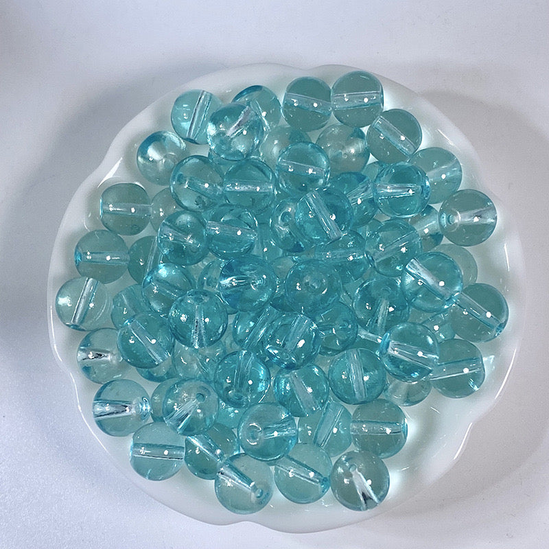 10mm glass beads DIY beaded ice natural spar【Each color is romantic】